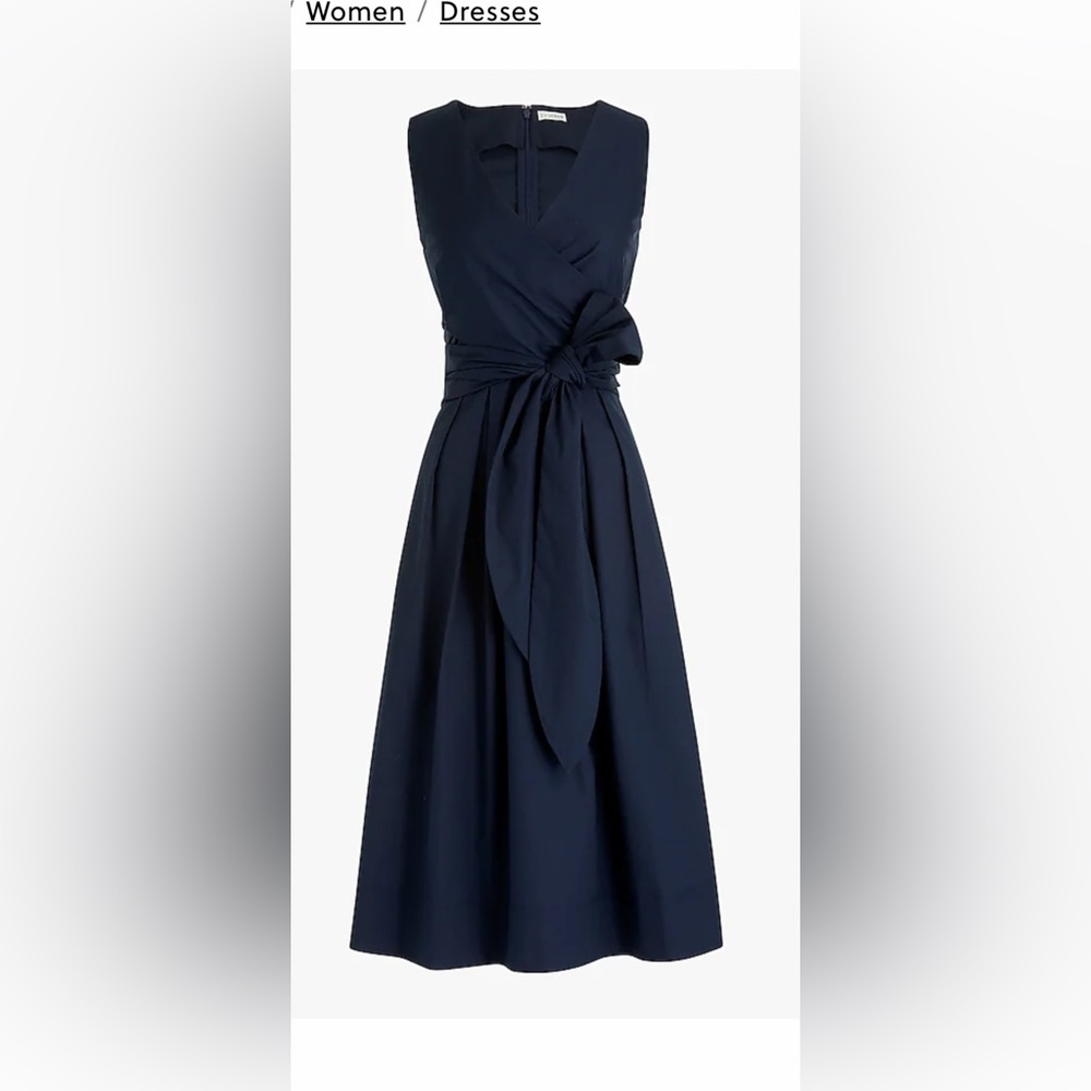 NWT J.Crew blue wrap topshirt midi dress size 6